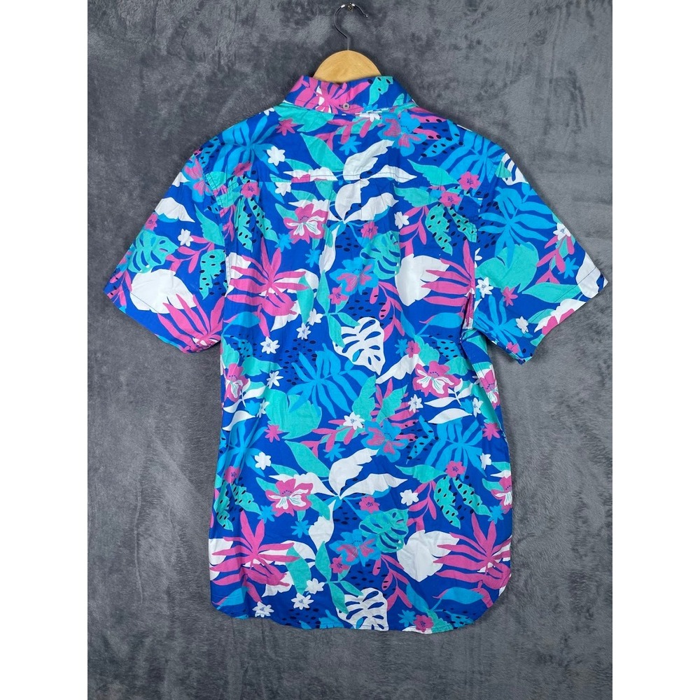 NWT Chubbies The Nectar Friday Shirt Mens Small Blue Tropical Floral Button Down - Picture 4 of 9